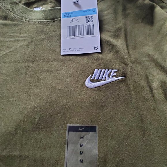 NIKE SPORTSWEAR MEN'S LONG-SLEEVE T-SHIRT ARMY GREEN - Picture 10 of 11
